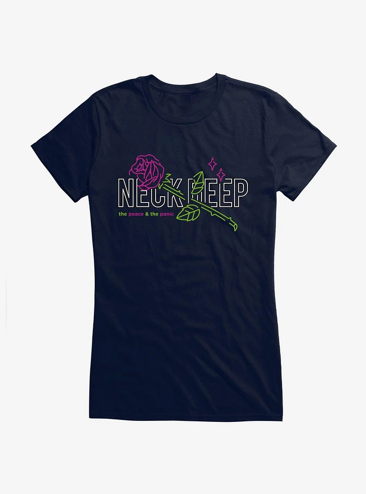 Neck Deep Neon Rose Girls T-Shirt