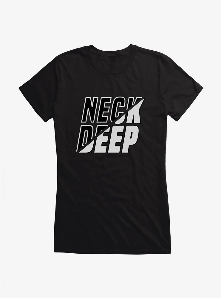 Neck Deep Split Script Girls T-Shirt