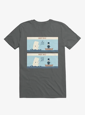 Moby Dick Nice Charcoal Grey T-Shirt