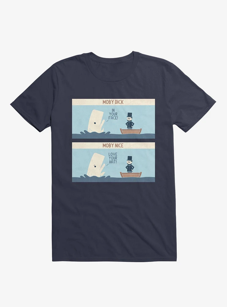 Moby Dick Nice Navy Blue T-Shirt