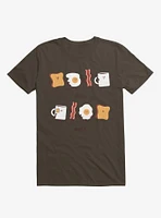 Opposites Breakfast Breakslow Brown T-Shirt