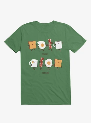 Opposites Breakfast Breakslow Irish Green T-Shirt