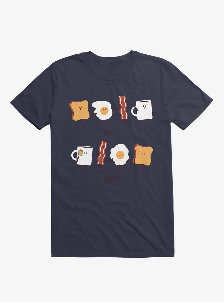 Opposites Breakfast Breakslow Navy Blue T-Shirt