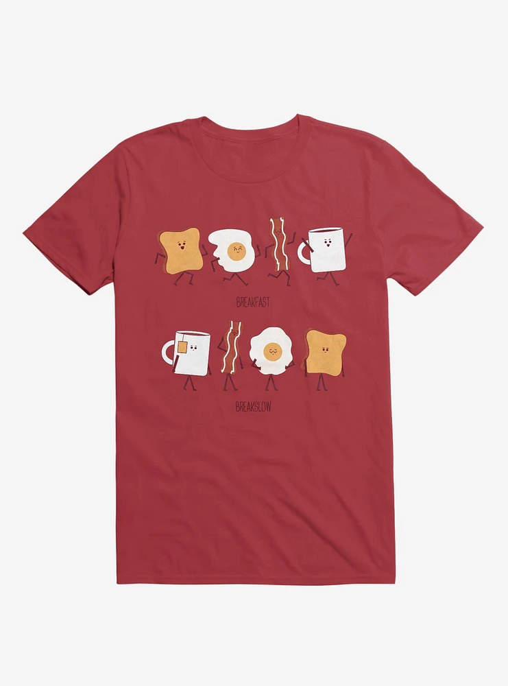 Opposites Breakfast Breakslow Red T-Shirt