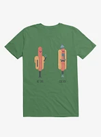 Opposites Hot Dog Cold Irish Green T-Shirt