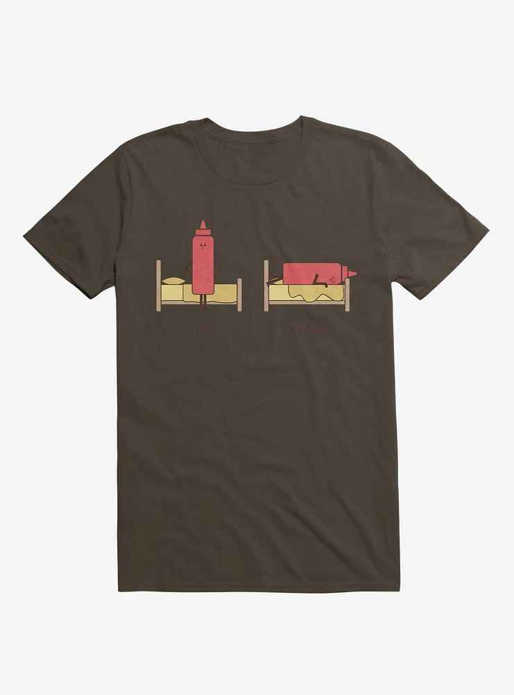 Opposites Ketchup Ketchdown Brown T-Shirt