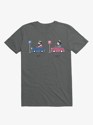 Opposites Parking Parkqueen Charcoal Grey T-Shirt