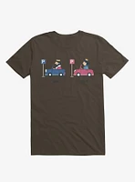 Opposites Parking Parkqueen Brown T-Shirt