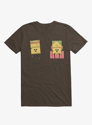 Opposites Radioactive Radiolazy Brown T-Shirt