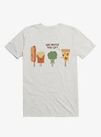 Broccoli Junk Food Party Crasher White T-Shirt