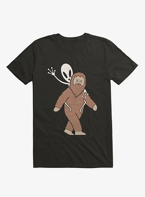 Alien And Sasquatch Piggyback T-Shirt