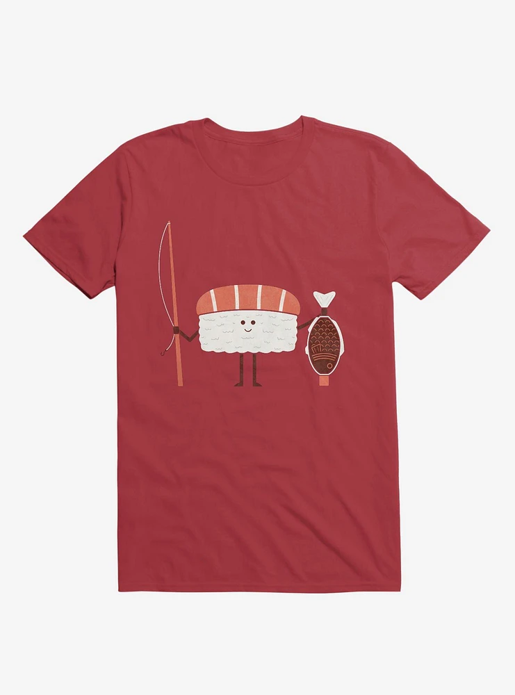 Sushi Catch Of The Day Red T-Shirt