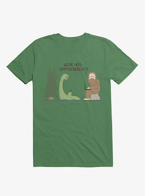 We're Into Cryptocurrency! Mythical Creatures Irish Green T-Shirt