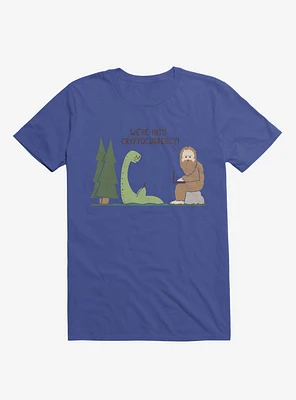 We're Into Cryptocurrency! Mythical Creatures Royal Blue T-Shirt