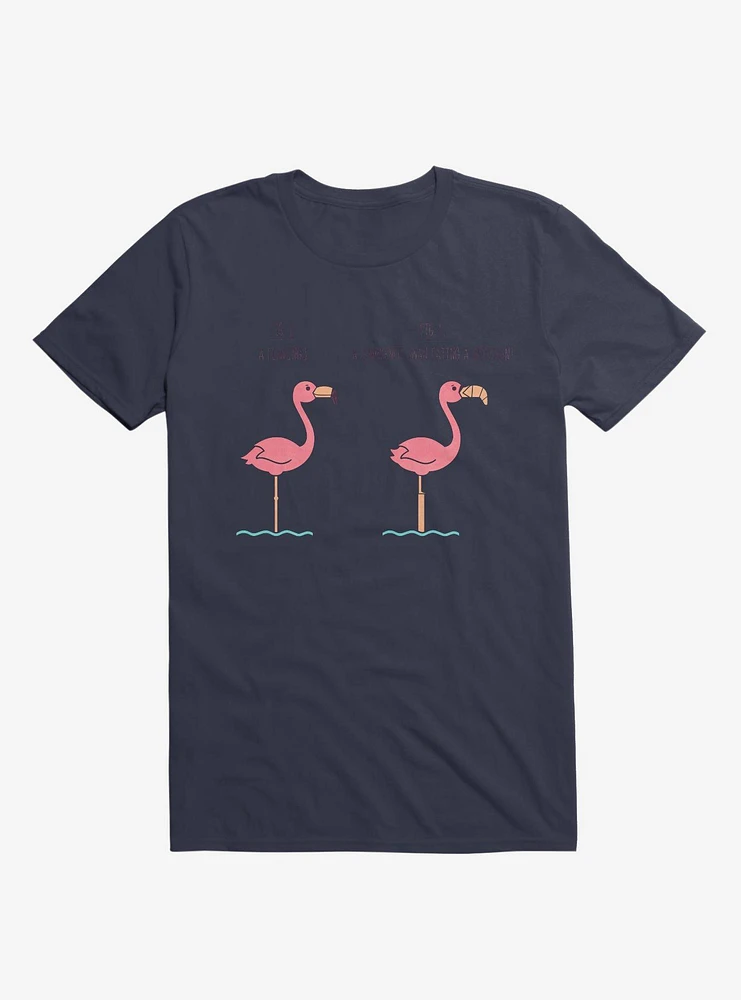 Know Your Birds A Flamingo Or Sunburned Swan Navy Blue T-Shirt