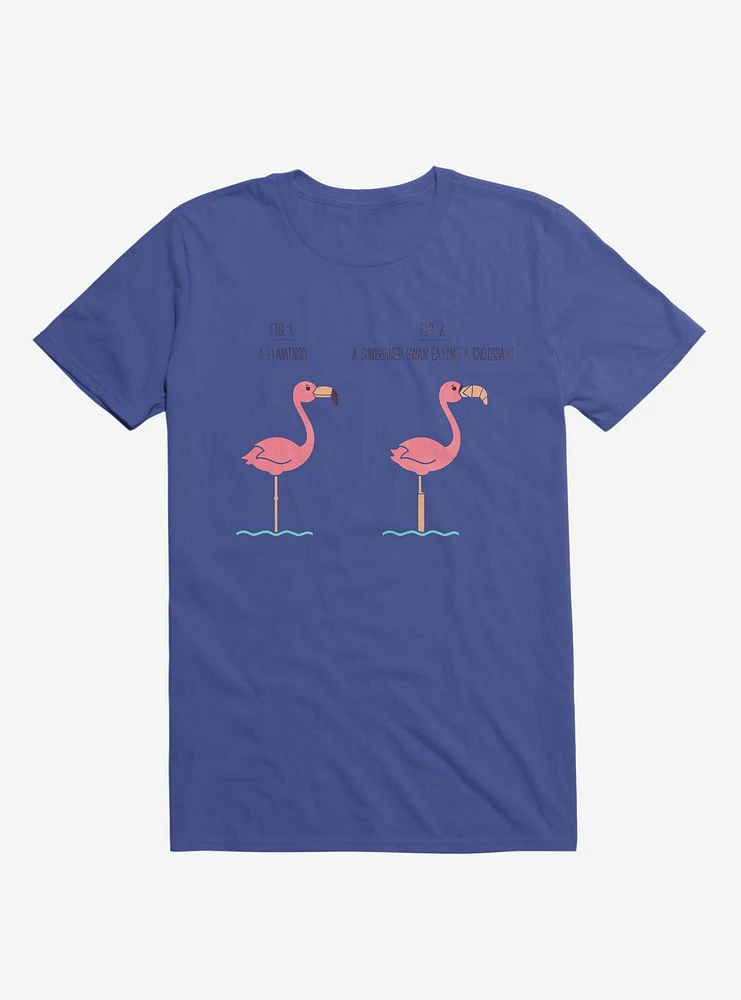 Know Your Birds A Flamingo Or Sunburned Swan Royal Blue T-Shirt
