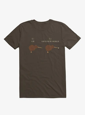 Know Your Birds A Kiwi Or Bird Roasting Marshmallow Brown T-Shirt