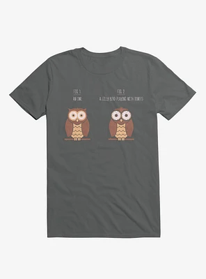 Know Your Birds An Owl Or Donut Eye Bird Charcoal Grey T-Shirt