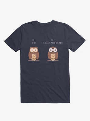 Know Your Birds An Owl Or Donut Eye Bird Navy Blue T-Shirt