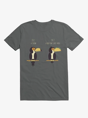 Know Your Birds A Toucan Or Bird With Taco Charcoal Grey T-Shirt