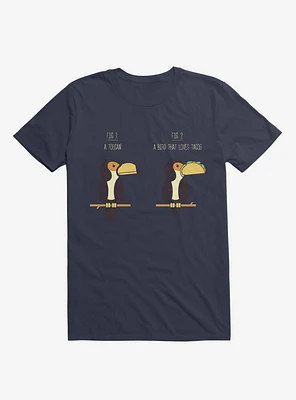 Know Your Birds A Toucan Or Bird With Taco Navy Blue T-Shirt