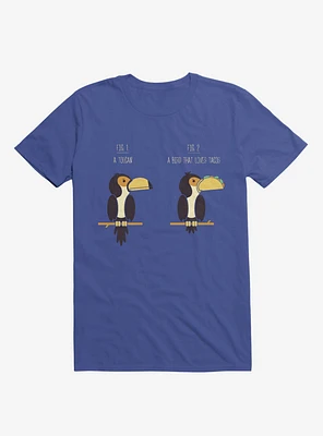 Know Your Birds A Toucan Or Bird With Taco Royal Blue T-Shirt