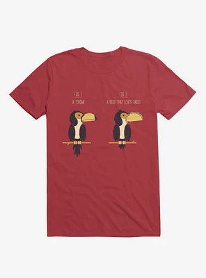 Know Your Birds A Toucan Or Bird With Taco Red T-Shirt