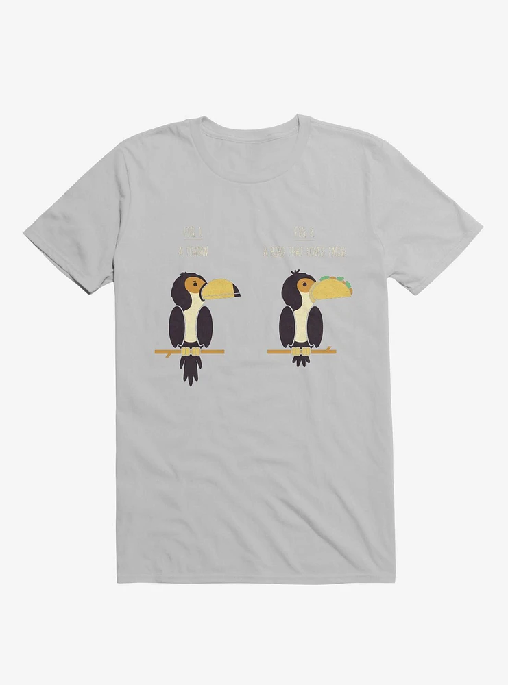 Know Your Birds A Toucan Or Bird With Taco Ice Grey T-Shirt