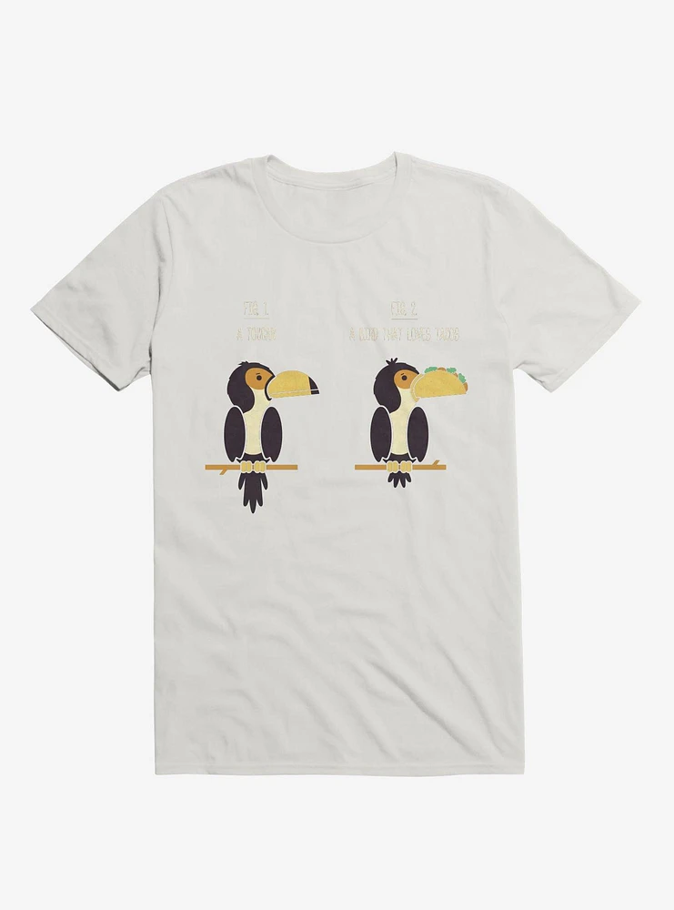 Know Your Birds A Toucan Or Bird With Taco White T-Shirt