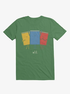 #Lit Books Irish Green T-Shirt