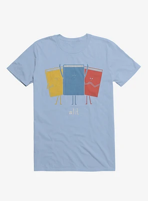 #Lit Books Light Blue T-Shirt