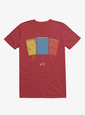 #Lit Books Red T-Shirt