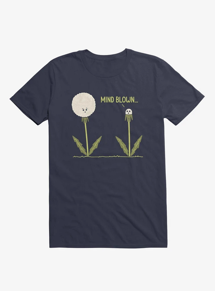 Mind Blown... Dandelion Navy Blue T-Shirt