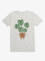 Monstera House Plant White T-Shirt