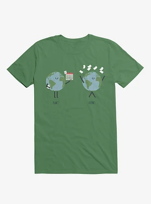 Opposites Planet Screwet Irish Green T-Shirt