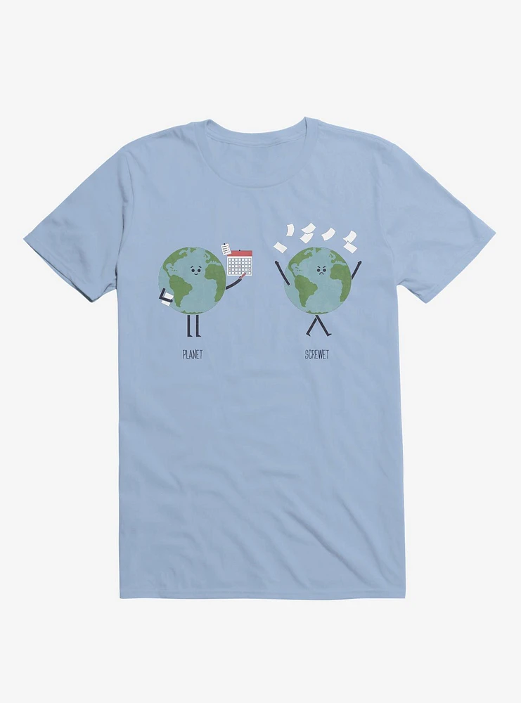 Opposites Planet Screwet Light Blue T-Shirt