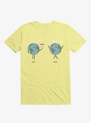 Opposites Planet Screwet Corn Silk Yellow T-Shirt