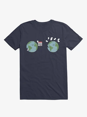 Opposites Planet Screwet Navy Blue T-Shirt