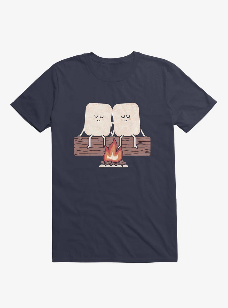 I Melt With You Marshmallows Navy Blue T-Shirt