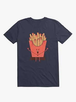 Nospotatu Vampire Fries Navy Blue T-Shirt