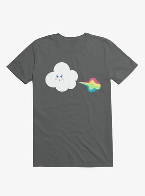 Cloud Oops Rainbow Charcoal Grey T-Shirt