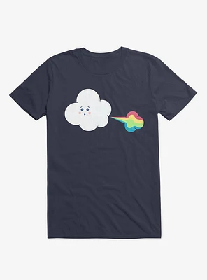 Cloud Oops Rainbow Navy Blue T-Shirt
