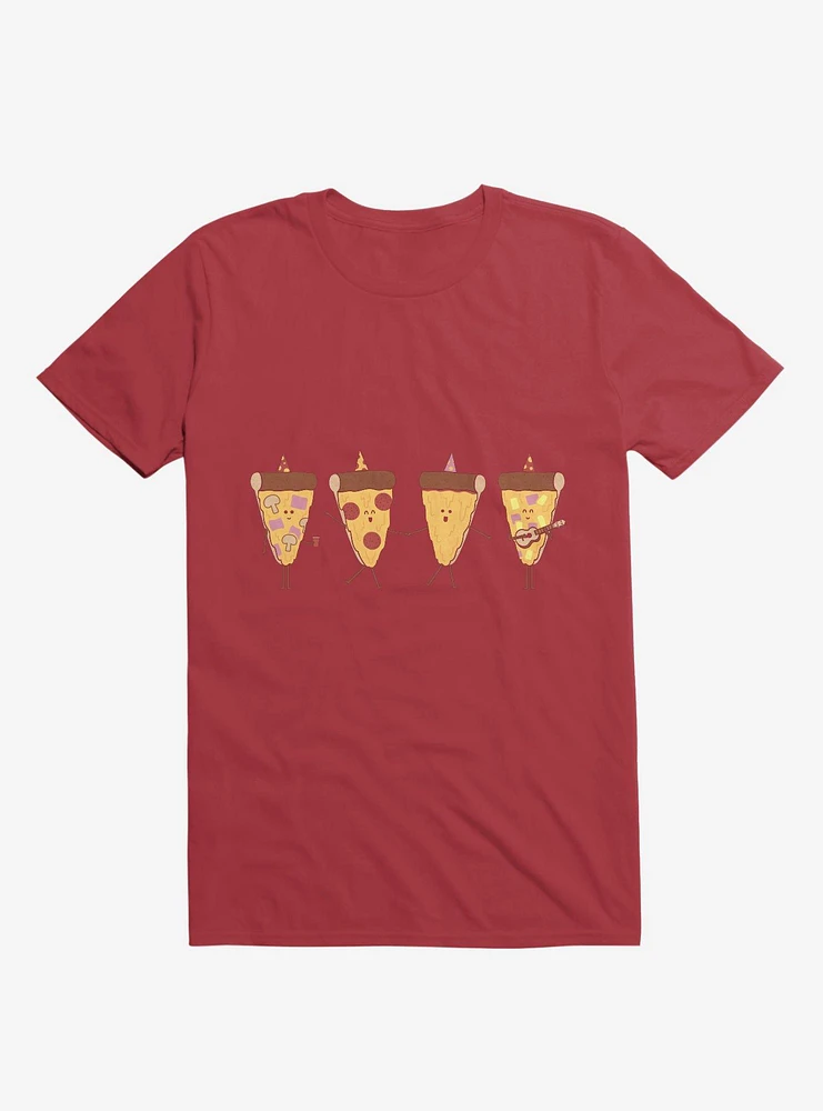 Pizza Slice Party Red T-Shirt
