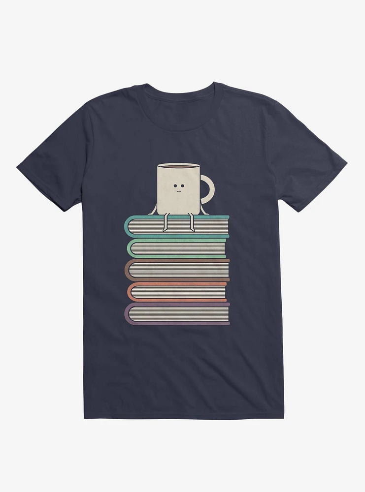 Top Of The World Cup On Books Navy Blue T-Shirt