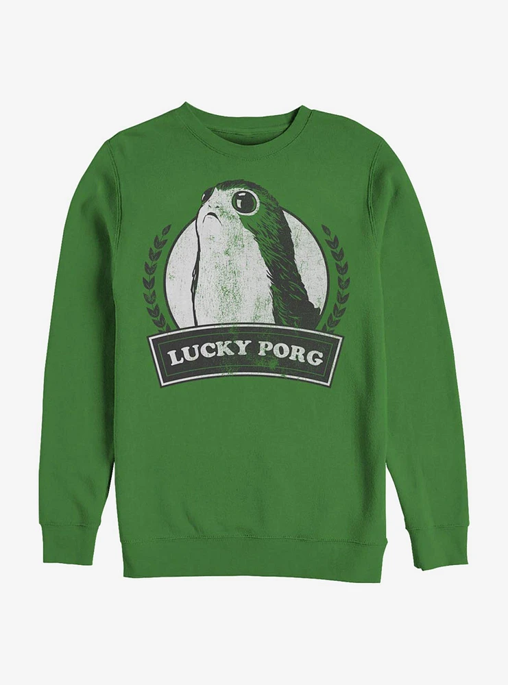 Star Wars Eipisode VIII The Last Jedi Lucky Porg Crew Sweatshirt