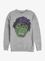 Marvel The Hulk Luck Icons Face Crew Sweatshirt