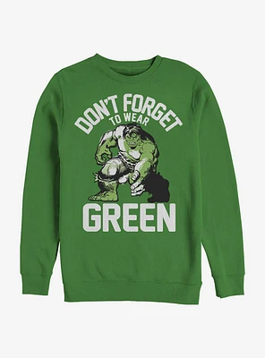 Marvel The Hulk Wear Green Crew Sweatshirt
