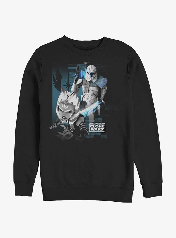 Star Wars The Clone Team Blue Crew Sweatshirt