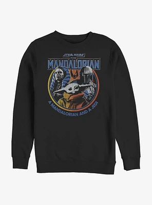Star Wars The Mandalorian Retro Bright Crew Sweatshirt