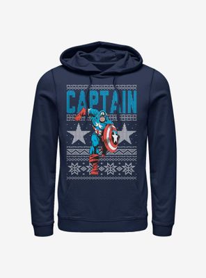Marvel Captain America Holiday Pattern Hoodie